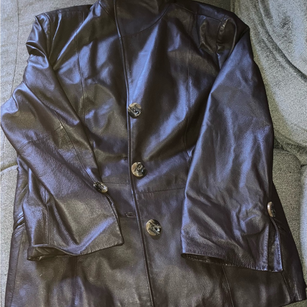 Women’s Brown Terry Lewis 1x Leather Jacket